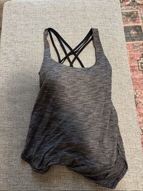 Lululemon Women's Crisscross Back Tank Top - Dark Gray